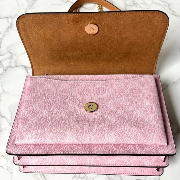 New Coach Limited Edition Klare Crossbody Shoulder Bag Powder Pink 2026 Release - Picture 12 of 17